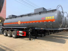 鹽酸槽罐車 鹽酸鋼襯塑半掛車 27.84立方31噸