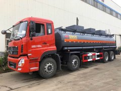 東風天龍槽罐車，4軸危險品罐車，前四后八化工